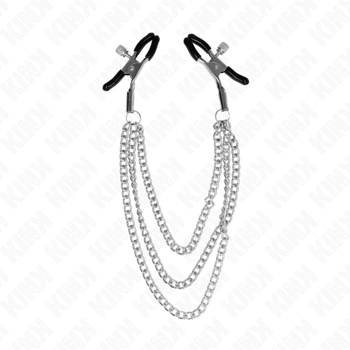 KINK - NIPPELKLEMMEN MIT - KETTEN SILBER 20/23/28 CM - INTIM SPACE Online Sexshop