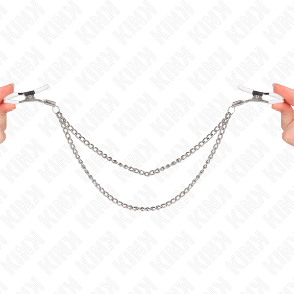 KINK - NIPPELKLEMMEN MIT - DÜNNEN KETTEN SILBER 20/23 CM - INTIM SPACE Online Sexshop