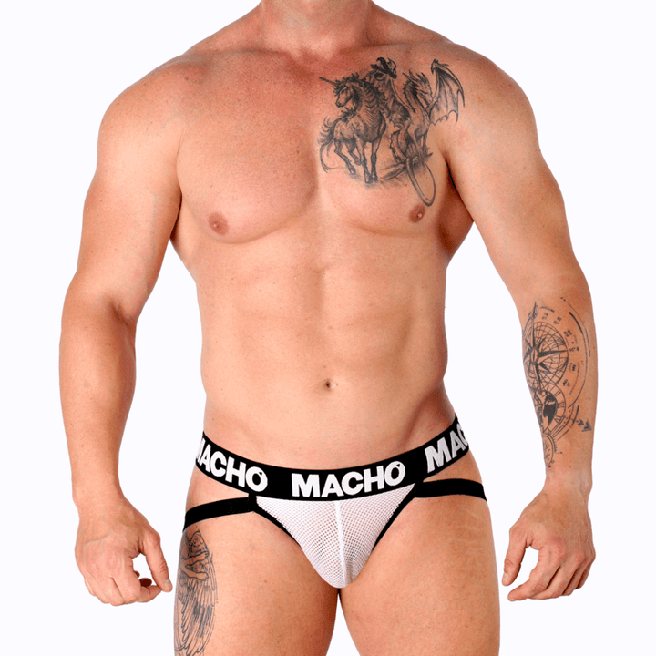 MACHO - MX26X1 JOCK GRID WEISS XL - INTIM SPACE Online Sexshop