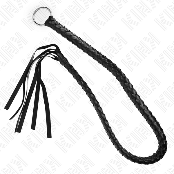 KINK - SCHLANGENPEITSCHE MIT SCHWARZEM HANDRING 65 CM - INTIM SPACE Online Sexshop