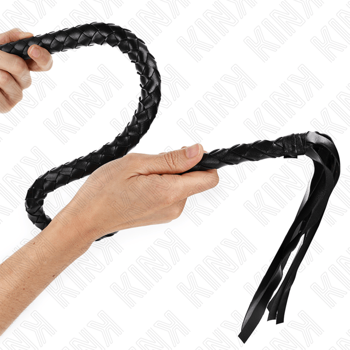 KINK - SCHLANGENPEITSCHE MIT SCHWARZEM HANDRING 65 CM - INTIM SPACE Online Sexshop