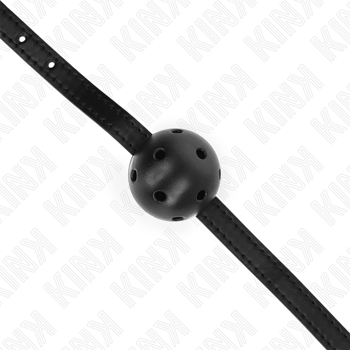 KINK - SIMPLICITY SCHWARZER ATMUNGSAKTIVER BALL 4,5 CM GAG 62 - 1,5 CM - INTIM SPACE Online Sexshop