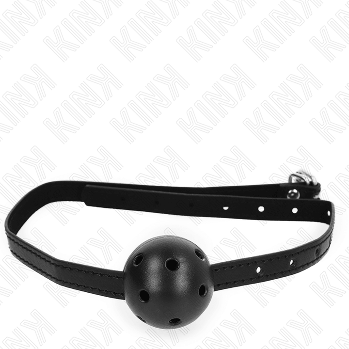 KINK - SIMPLICITY SCHWARZER ATMUNGSAKTIVER BALL 4,5 CM GAG 62 - 1,5 CM - INTIM SPACE Online Sexshop