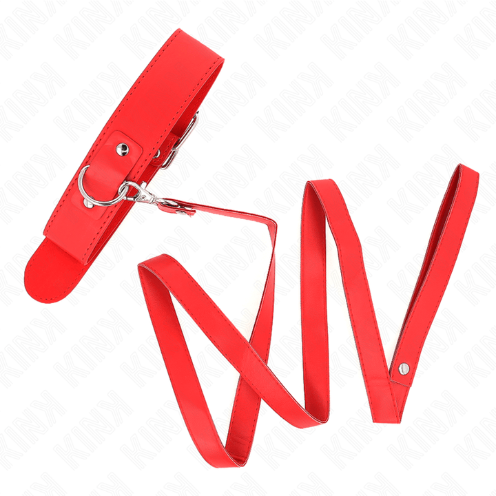 KINK - HALSKETTE MIT GÜRTEL 116 CM ROJO GURT VERSTELLBAR 32-50 CM - 8 CM - INTIM SPACE Online Sexshop