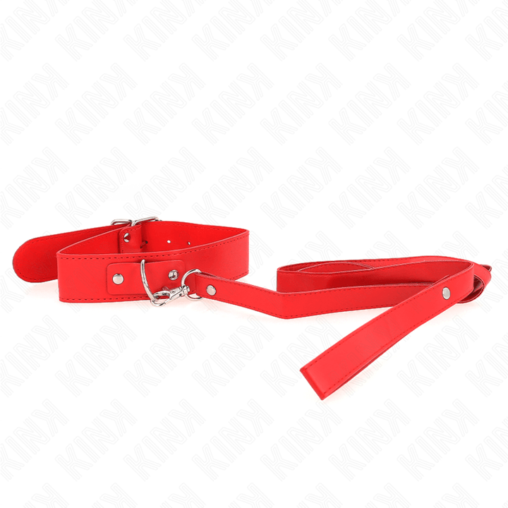 KINK - HALSKETTE MIT GÜRTEL 116 CM ROJO GURT VERSTELLBAR 32-50 CM - 8 CM - INTIM SPACE Online Sexshop