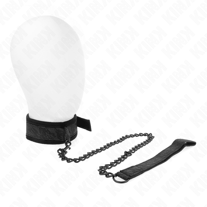 KINK - BASISMODELL HALSBAND MIT LEINE 77 CM MODELL - VERSTELLBAR 34-54 CM - 5 CM - INTIM SPACE Online Sexshop