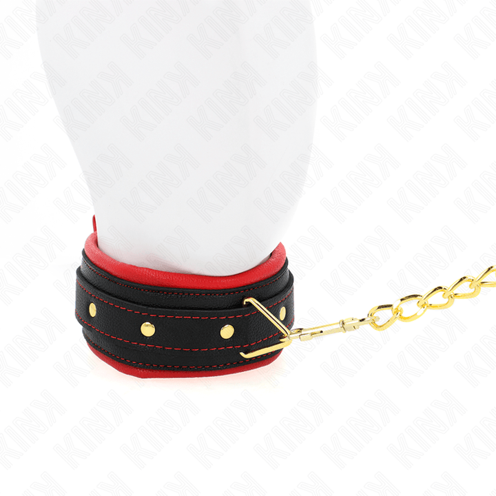 KINK - HALSBAND MIT LEINE AUS EINFACHER STOFF, VERSTELLBAR 33-48 CM - 5,7 CM - INTIM SPACE Online Sexshop