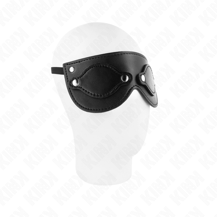 KINK - KUNSTLEDERMASKE MIT ABNEHMBAREN AUGENABDECKUNGEN 22 - 9 CM - INTIM SPACE Online Sexshop