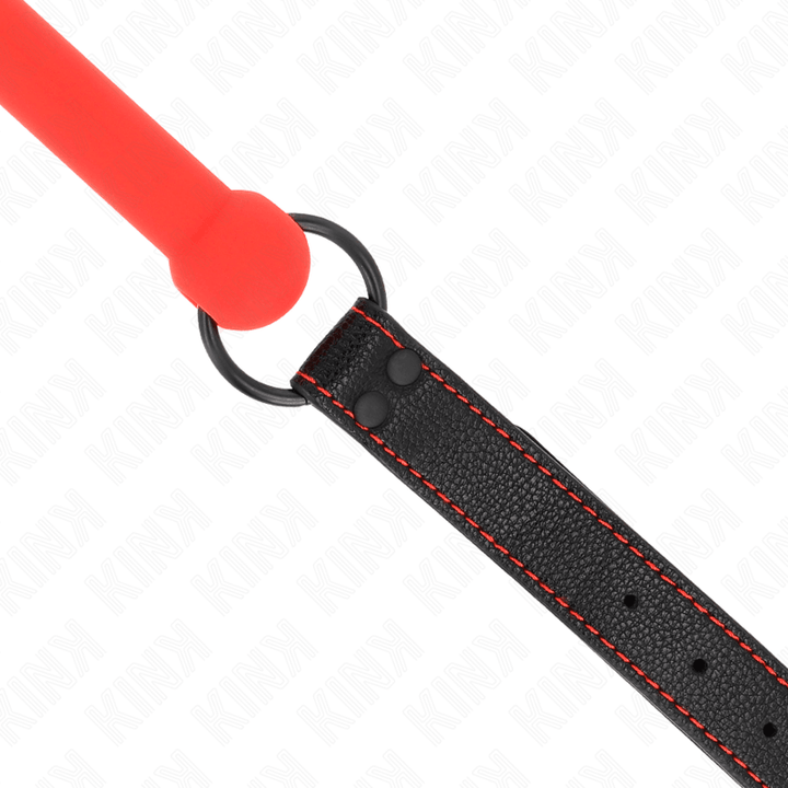 KINK - KNOCHENGAG MIT KUNSTLEDERBAND ROT VERSTELLBAR 41-57 CM - INTIM SPACE Online Sexshop