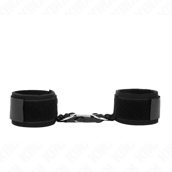 KINK - NEOPREN HANDGELENKFESSELN MIT KLETTVERSCHLUSS SCHWARZ VERSTELLBAR 22-34 CM - INTIM SPACE Online Sexshop