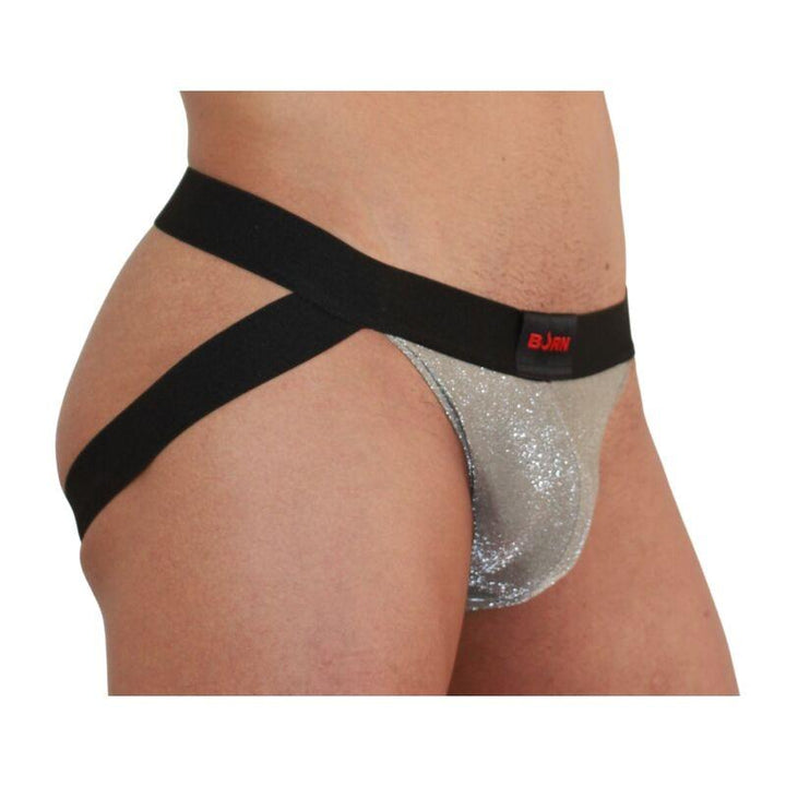 BURN - 001 JOCK GLÄNZEND BEIGE - SCHWARZ S - INTIM SPACE Online Sexshop