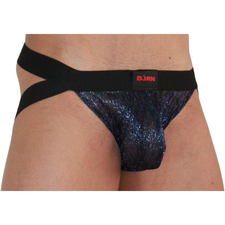 BURN - 006 JOCK GLÄNZEND BLAU - SCHWARZ S - INTIM SPACE Online Sexshop