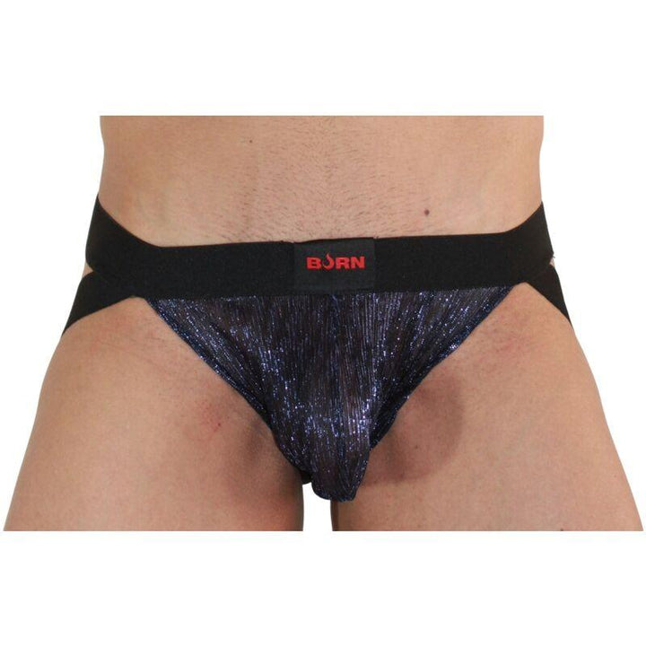 BURN - 006 JOCK GLÄNZEND BLAU - SCHWARZ XL - INTIM SPACE Online Sexshop