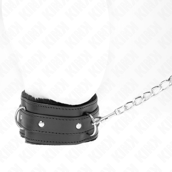 KINK - HALSBAND MIT LEINE 65 CM MIT EINSCHRÄNKUNGEN SCHWARZ 36-42 CM - 5,5 CM - INTIM SPACE Online Sexshop