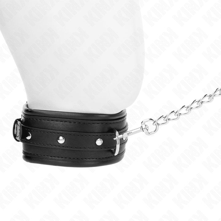 KINK - HALSKETTE MIT GLÄNZENDEM SCHNALLE-BAND 65 CM 48,5 CM - 5,3 CM - INTIM SPACE Online Sexshop