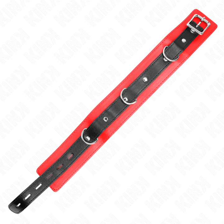 KINK - HALSBAND MIT GÜRTEL 65 CM MIT RIEMEN ROT 54 - 4,5 CM - INTIM SPACE Online Sexshop