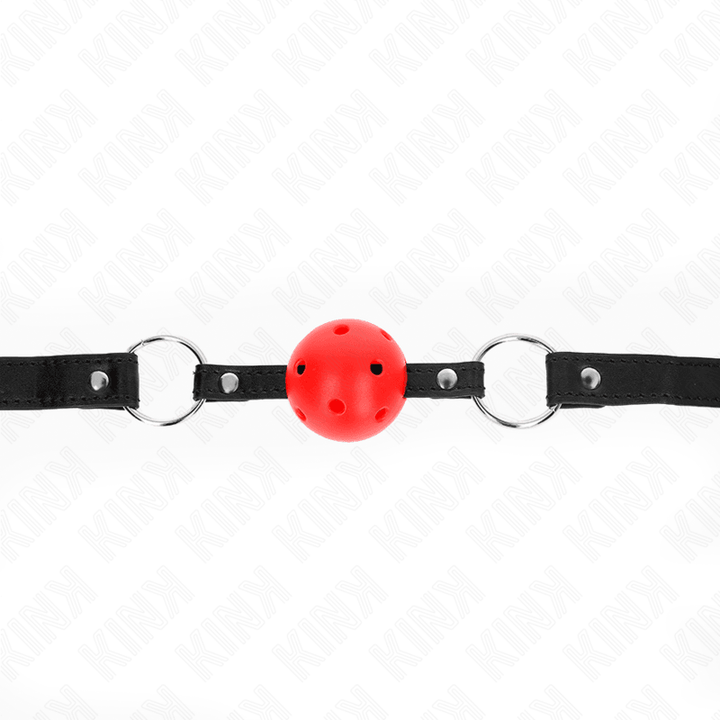 KINK - HOHL, HART, ROTER BALL, 4,5 CM, GAG, MODELL 1, 63,5 - 2 CM - INTIM SPACE Online Sexshop