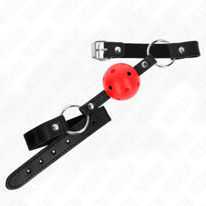 KINK - HOHL, HART, ROTER BALL, 4,5 CM, GAG, MODELL 1, 63,5 - 2 CM - INTIM SPACE Online Sexshop