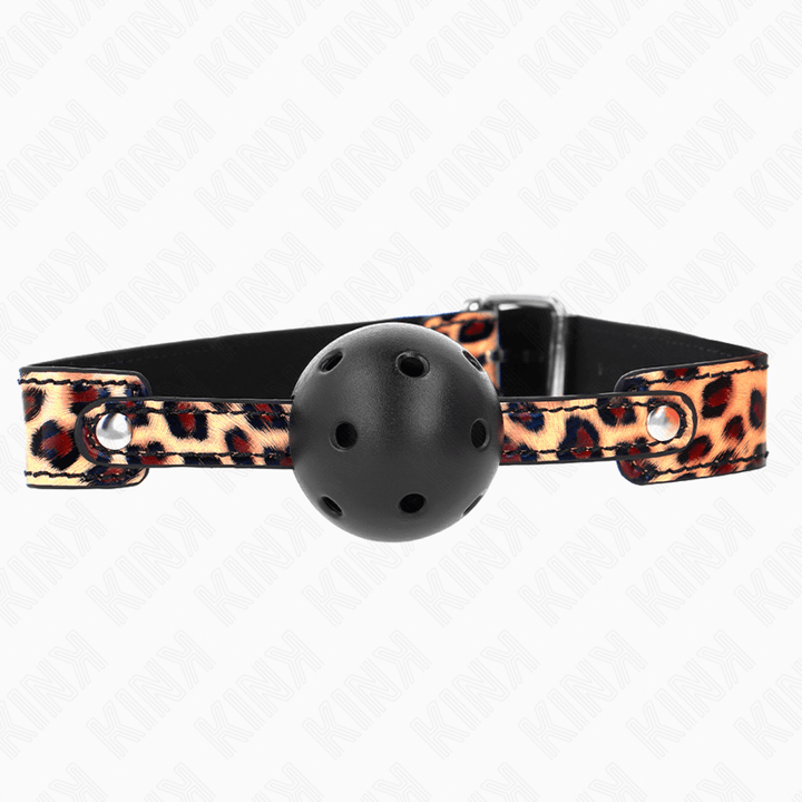 KINK - LEOPARD ATMUNGSAKTIVER BALL 4,5 CM GAG 65 - 2,5 CM - INTIM SPACE Online Sexshop