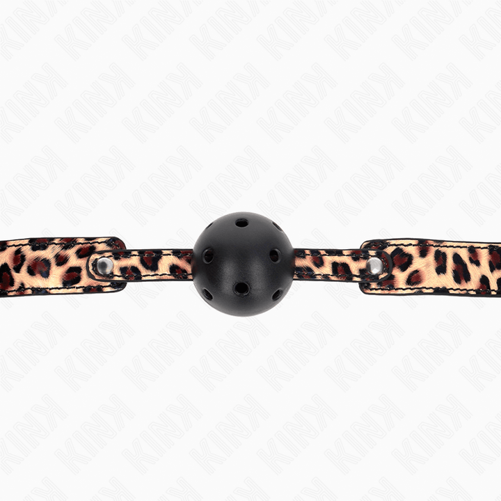 KINK - LEOPARD ATMUNGSAKTIVER BALL 4,5 CM GAG 65 - 2,5 CM - INTIM SPACE Online Sexshop