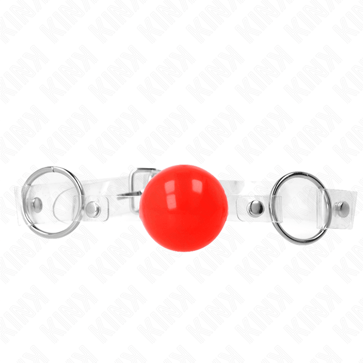 KINK - ROTER TRANSPARENTER PVC-BALL - CM KNEBEL VERSTELLBAR - INTIM SPACE Online Sexshop