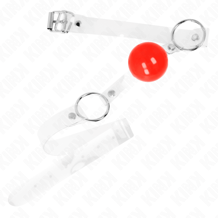 KINK - ROTER TRANSPARENTER PVC-BALL - CM KNEBEL VERSTELLBAR - INTIM SPACE Online Sexshop