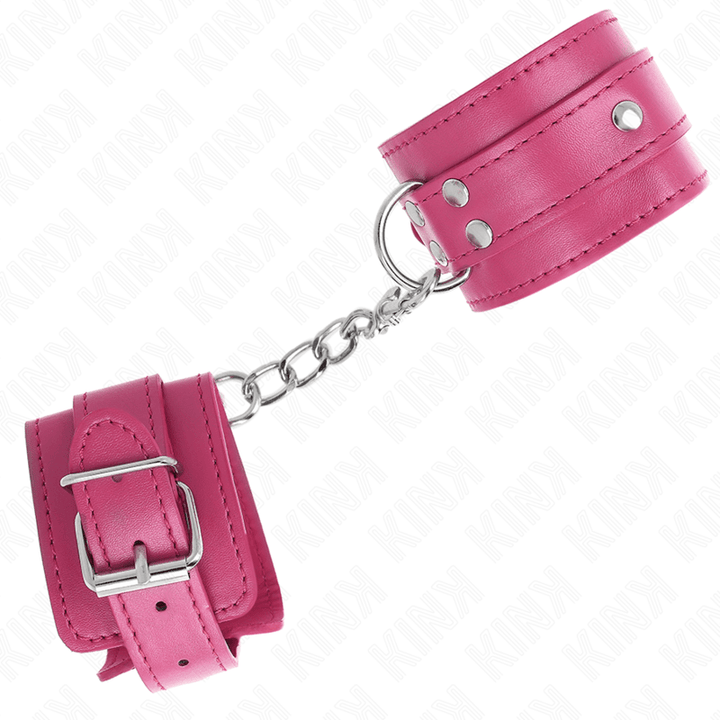 KINK - 3 D-RING HANDGELENKFESSELN VERSTELLBAR ROSA 17,5-25 CM - 6 CM - INTIM SPACE Online Sexshop