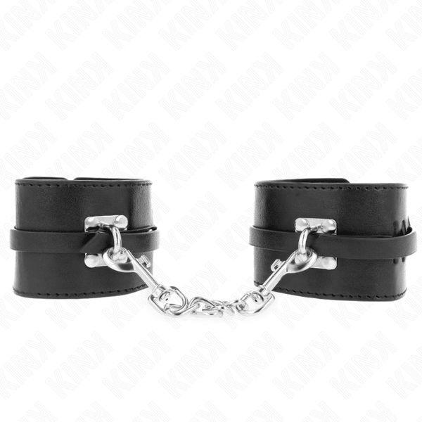 KINK - DELUXE HANDGELENKFESSELN MIT VERRIEGELUNG, SCHWARZ, VERSTELLBAR 14,5-21 CM - 6 CM - INTIM SPACE Online Sexshop