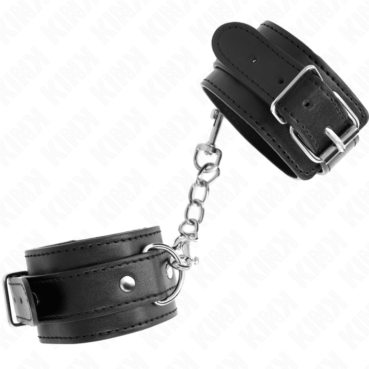 KINK - DÜNNE HANDGELENKFESSELN SCHWARZ VERSTELLBAR 21-33 CM - INTIM SPACE Online Sexshop