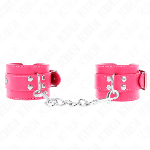 KINK - HANDGELENKFESSELN RASPBERRY ROSE MIT RASPBERRY ROSE FUTTER VERSTELLBAR 20-28 CM - 5,5 CM - INTIM SPACE Online Sexshop