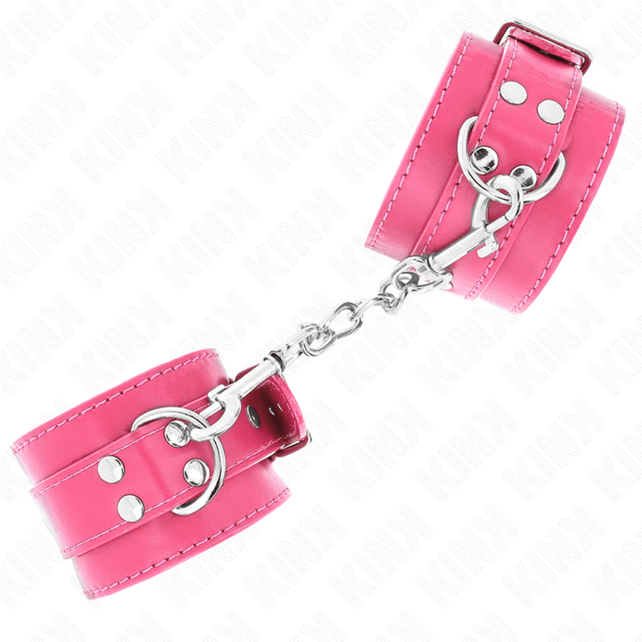 KINK - HANDGELENKFESSELN RASPBERRY ROSE MIT RASPBERRY ROSE FUTTER VERSTELLBAR 20-28 CM - 5,5 CM - INTIM SPACE Online Sexshop