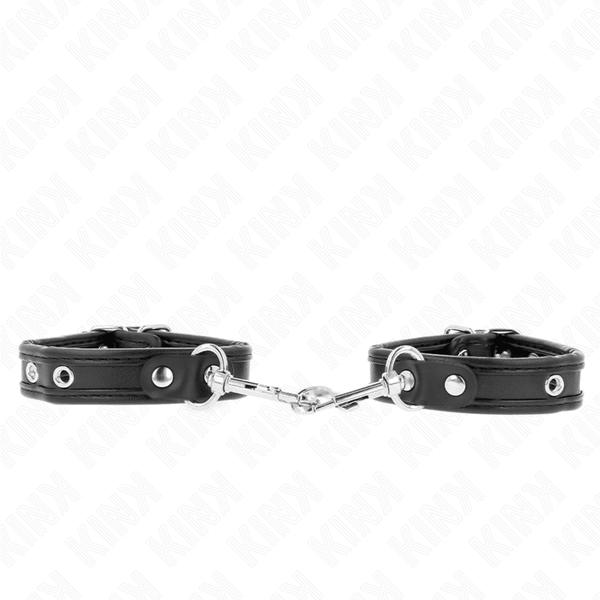 KINK - MINI-ARMBÄNDER SCHWARZ MIT NIETEN VERSTELLBAR 16-22 CM - 2 CM - INTIM SPACE Online Sexshop