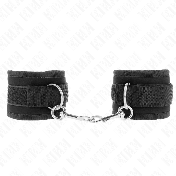 KINK - NYLON BIND-HANDHANDFESSELN MIT KLETTVERSCHLUSS, SCHWARZ, MODELL 2, VERSTELLBAR, 18-35 CM - 6 CM - INTIM SPACE Online Sexshop