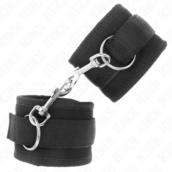 KINK - NYLON BIND-HANDHANDFESSELN MIT KLETTVERSCHLUSS, SCHWARZ, MODELL 2, VERSTELLBAR, 18-35 CM - 6 CM - INTIM SPACE Online Sexshop