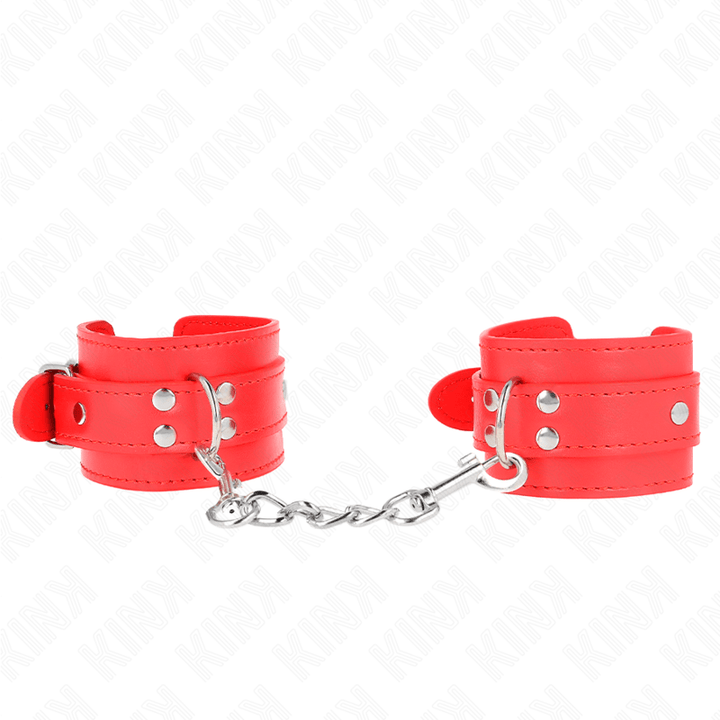 KINK - EINFACHE HANDGELENKSFESSELN ROT VERSTELLBAR 20-23 CM - 5,5 CM - INTIM SPACE Online Sexshop