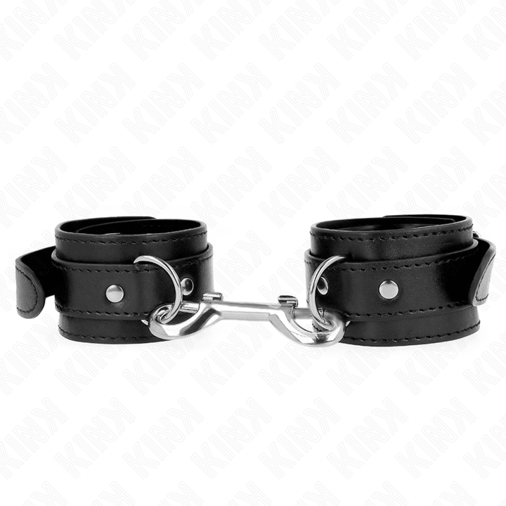 KINK - HANDGELENKFESSELN - EINZELNE NIETENREIHE SCHWARZ VERSTELLBAR 17-28 CM - 5 CM - INTIM SPACE Online Sexshop