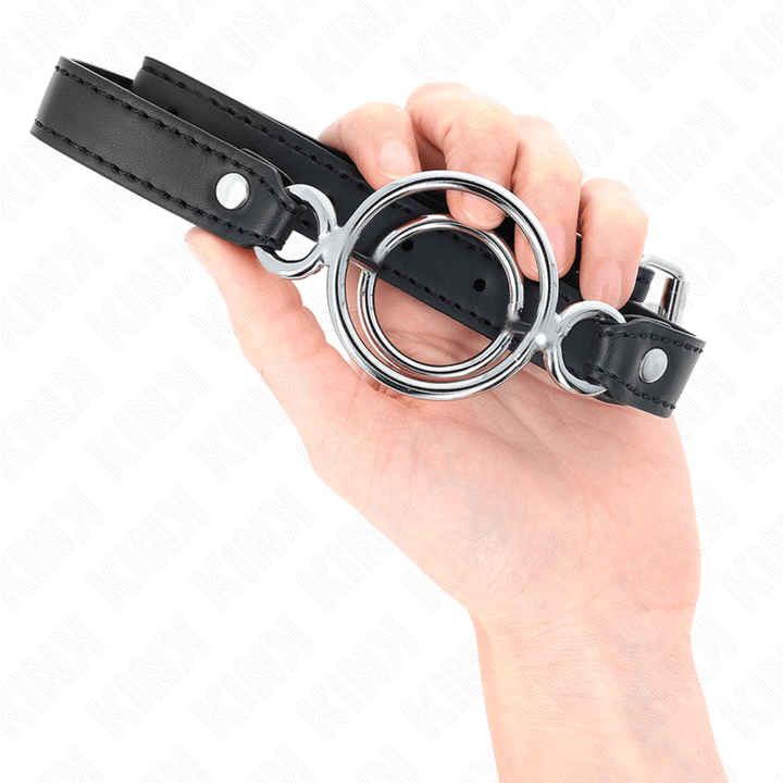 KINK - KNEBEL MIT MEHREREN O-RINGEN - CM SCHWARZ 63 - 2,5 CM - INTIM SPACE Online Sexshop