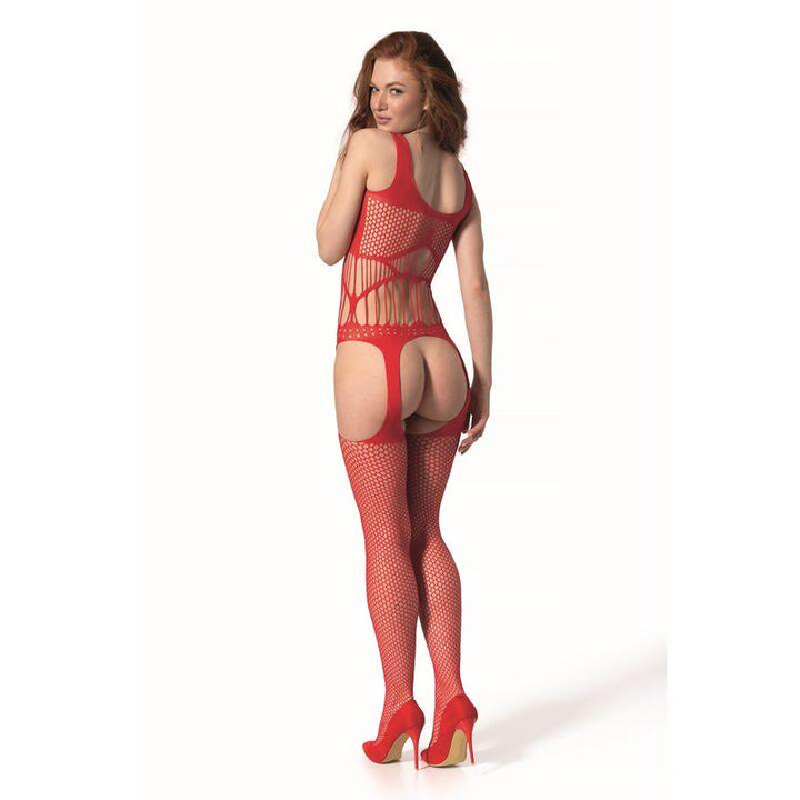 PASSION - BS 106 BODYSTOCKING ROT EINE GRÖSSE - INTIM SPACE Online Sexshop