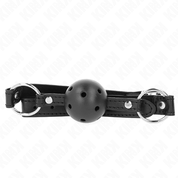 KINK - HOHLHARTER SCHWARZER BALL 4,5 CM GAG MODELL - 63,5 - 2 CM - INTIM SPACE Online Sexshop