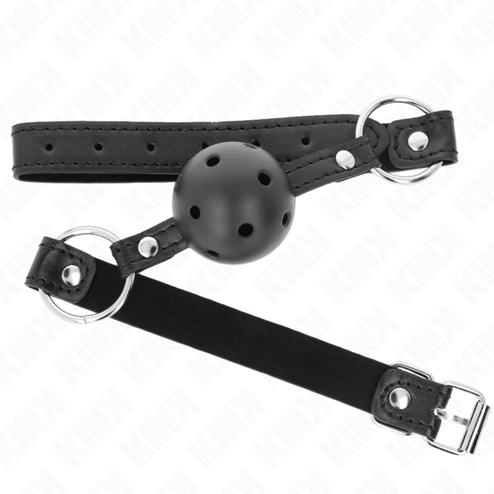 KINK - HOHLHARTER SCHWARZER BALL 4,5 CM GAG MODELL - 63,5 - 2 CM - INTIM SPACE Online Sexshop