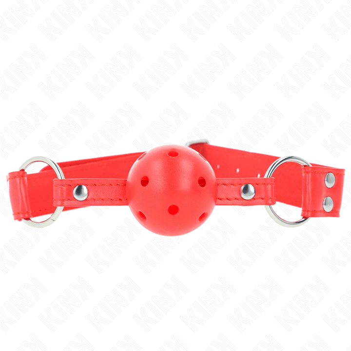 KINK - KOMPLETTER ROTER HOHLBALLKNEBEL 62 - 2 CM - INTIM SPACE Online Sexshop