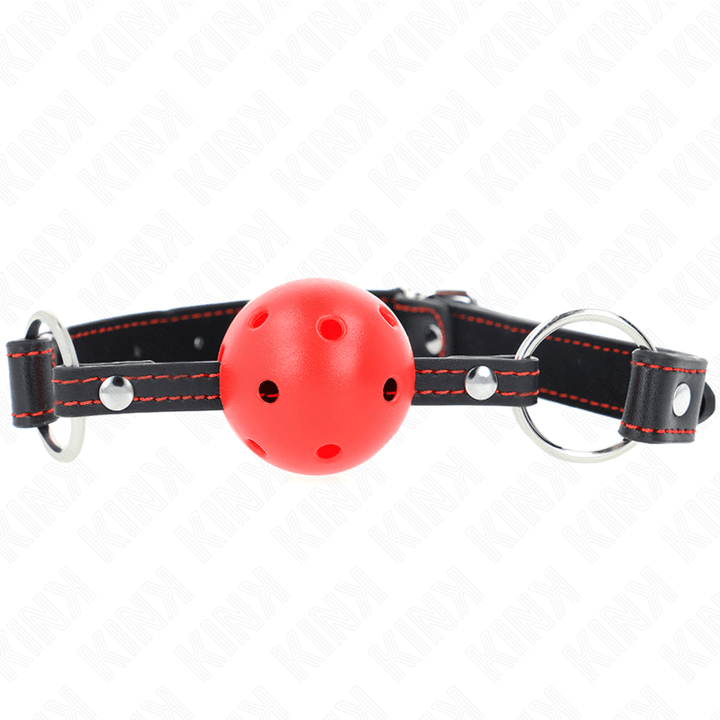 KINK - HOHLHARTER ROTER BALLKNEBEL MODELL - 65 - 2,5 CM - INTIM SPACE Online Sexshop