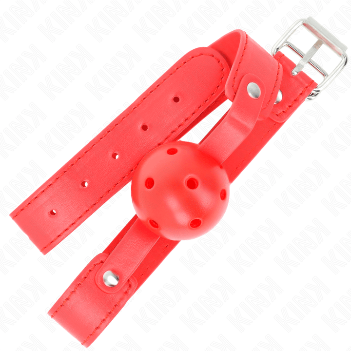 KINK - ROTER ATMUNGSAKTIVER BALL 4,5 CM Knebel 65 - 2,5 CM - INTIM SPACE Online Sexshop