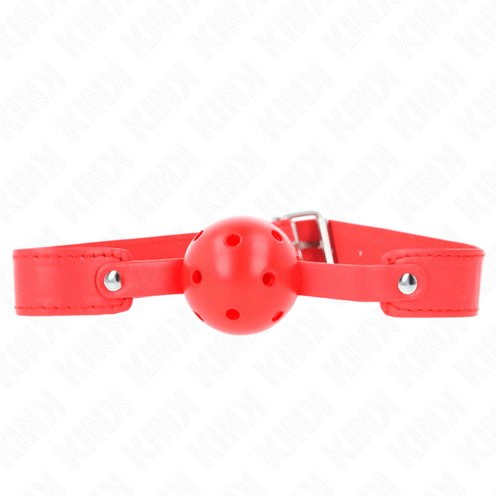 KINK - ROTER ATMUNGSAKTIVER BALL 4,5 CM Knebel 65 - 2,5 CM - INTIM SPACE Online Sexshop