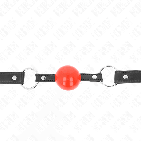 KINK - BALL - CM KNEBEL MIT SCHLOSS ROTER BALL SCHWARZER GURT 60 - 2 CM - INTIM SPACE Online Sexshop