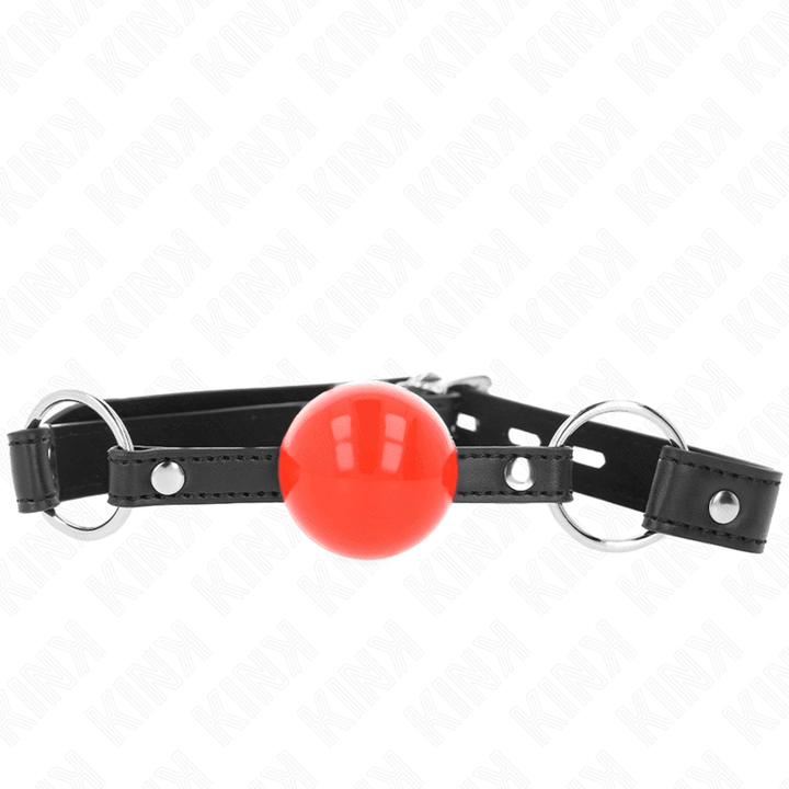 KINK - BALL - CM KNEBEL MIT SCHLOSS ROTER BALL SCHWARZER GURT 60 - 2 CM - INTIM SPACE Online Sexshop