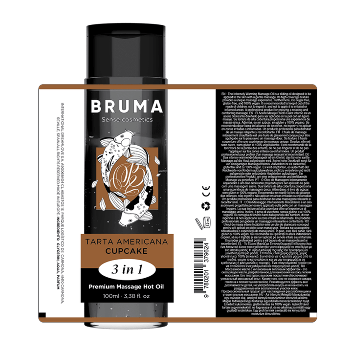 BRUMA - PREMIUM-MASSAGEÖL MIT WÄRMEEFFEKT, CUPCAKE-GESCHMACK - IN - - 100 ML - INTIM SPACE Online Sexshop