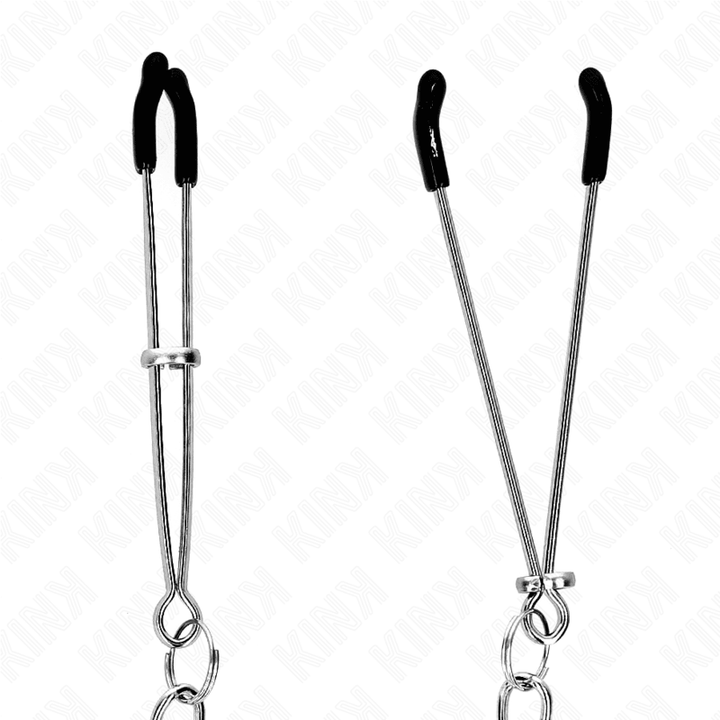 KINK - DÜNNE NIPPELKLEMMEN MIT DICKER KETTE 30 CM - INTIM SPACE Online Sexshop