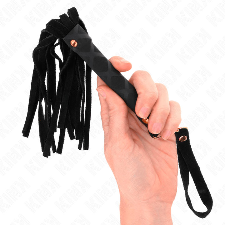 KINK - SCHWARZE WILDLEDER MINI-PEITSCHE 30 CM - INTIM SPACE Online Sexshop