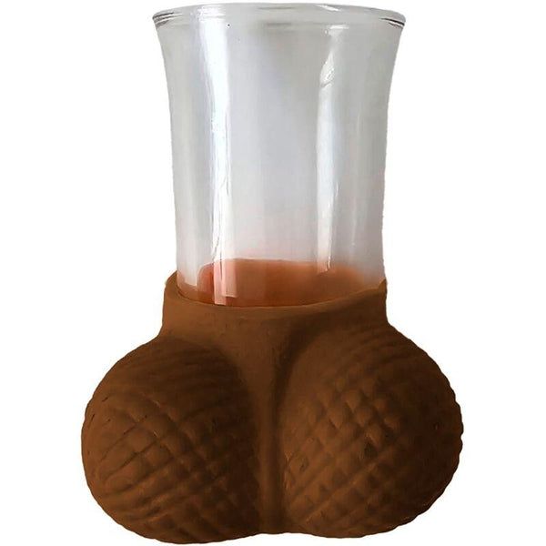 DIABLO PICANTE - VASO CHUPITO CRISTAL CON HUEVOS MULATO - INTIM SPACE Online Sexshop